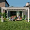 14x10 Windham Modern Steel Pergola With Sail Shade Soft Canopy - Image 5