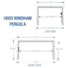 14x10 Windham Modern Steel Pergola With Sail Shade Soft Canopy - Image 11