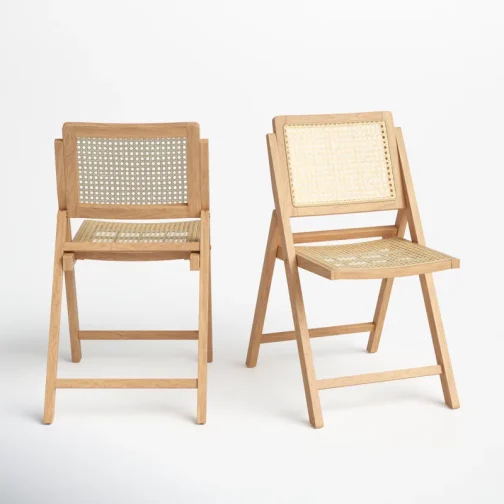 Dan Rattan Folding Dining Chair (Set of 2) - Image 4