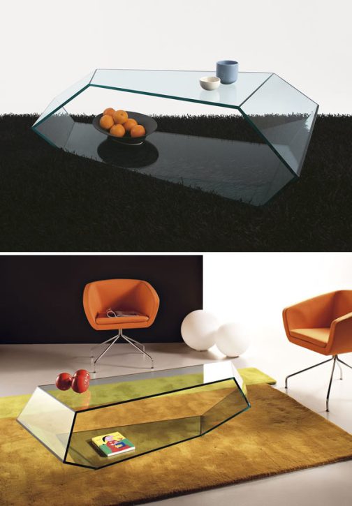 Karim Rashid: Dekon 2 Glass Coffee Table by Tonelli - Image 2