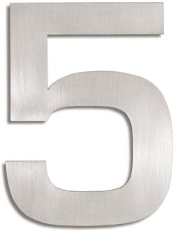 House Number Signs: Modern House Numbers – 5