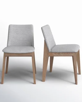 Anrey Solid Wood Upholstered Dining Chair (Set of 2)