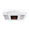 Frederick 4,780 BTU / 1,500W 72 Inch Wide Media Console Electric Fireplace with Remote Control - Image 2