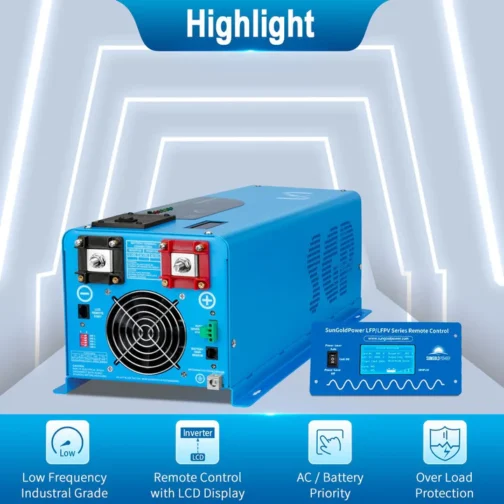 4000W DC 24V Pure Sine Wave Inverter With Charger - Image 3
