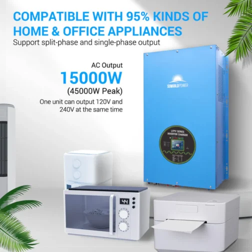 15000W 48V Split Phase Pure Sine Wave Inverter Charger - Image 6