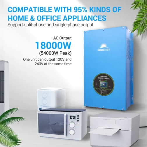 18000W 48V Split Phase Pure Sine Wave Inverter Charger - Image 6