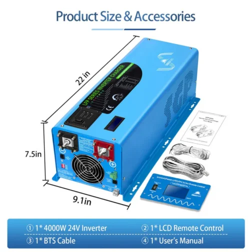 4000W DC 24V Pure Sine Wave Inverter With Charger - Image 5