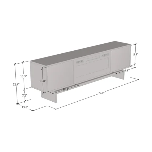Gram BL-EF Fireplace TV Stand - Image 2