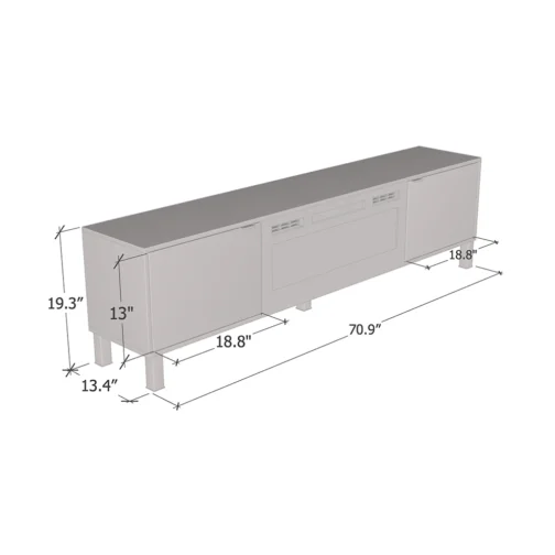 Rustico WH-01 Fireplace TV Stand - Image 2