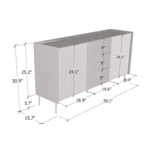 Brandy 2D3S Sideboard - Image 2