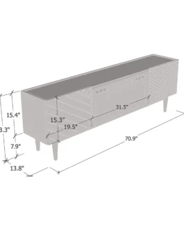 Portillo BL-EF Fireplace TV Stand