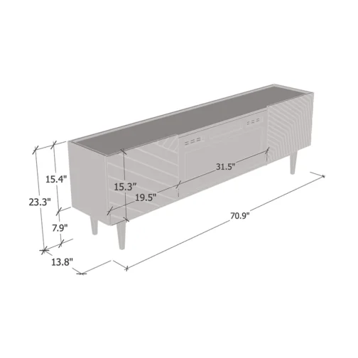 Portillo WH-EF Fireplace TV Stand - Image 2