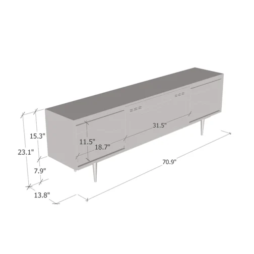 Maze BL-EF Fireplace TV Stand - Image 2