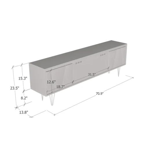 Haifa WH-EF Fireplace TV Stand - Image 2