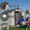 Lifetime 8×12.5 Plastic Storage Shed Kit W/ Floor - Image 3