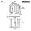 Lifetime 8×7.5 Plastic Outdoor Storage Shed Kit W/ Floor - Image 2