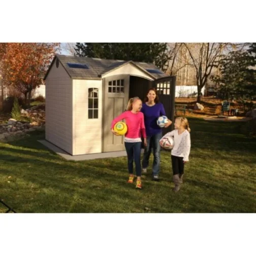 Lifetime 10×8 Plastic Garden Storage Shed W/ Floor - Image 3