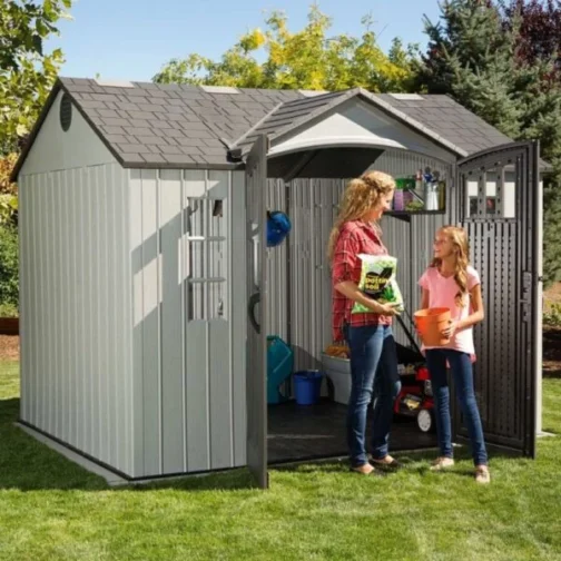 Lifetime 10×8 Plastic Side Entry Shed Kit W/ Floor & Windows - Image 3