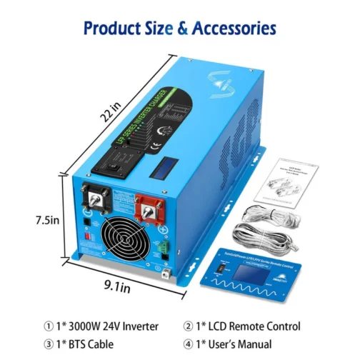 3000W DC 24V Pure Sine Wave Inverter With Charger - Image 7