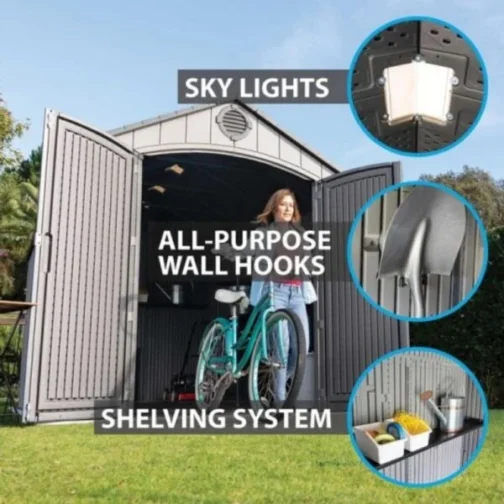 Lifetime 8 X 15 Outdoor Storage Shed - Image 3