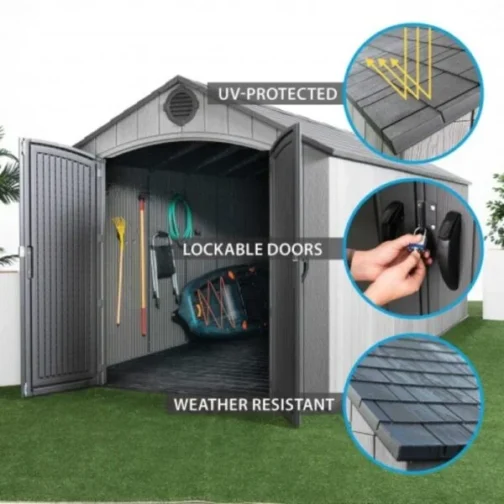 Lifetime 8×20 Plastic Storage Shed Kit - Image 5
