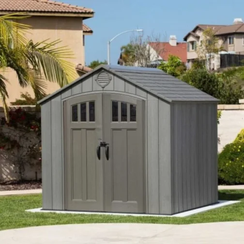 Lifetime 8×7.5 Rough Cut Plastic Storage Shed Kit W/ Floor - Image 7