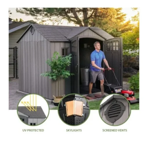 Lifetime Rough Cut 10×8 Outdoor Storage Shed - Image 5