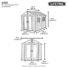 Lifetime 8×12.5 Plastic Storage Shed Kit W/ Floor - Image 6
