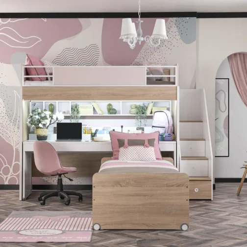 New City Loft Bed for Girls (Without Desk) - Image 4