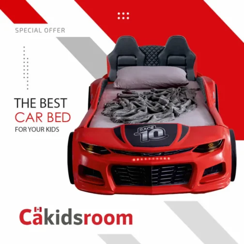 Champion Race Car Bed for Kids w/LEDs & Sound Effects - Image 3