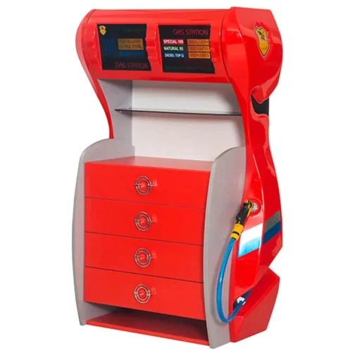 Red Gas Pump Dresser for Kids