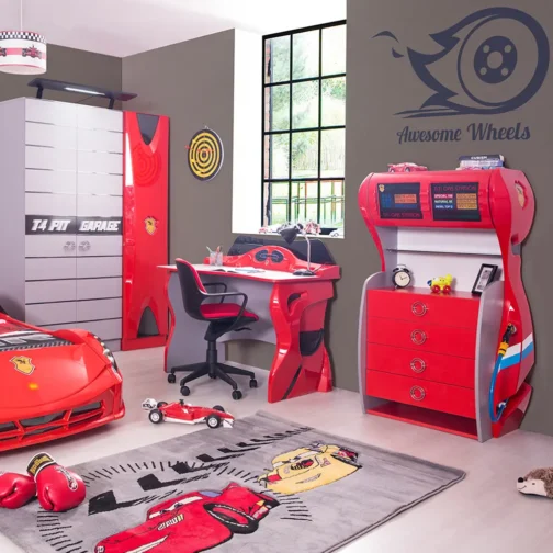 Red Gas Pump Dresser for Kids - Image 3