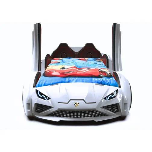 LAMBO Race Car Bed for Kids w/LED Lights & Sound Effects - Image 2
