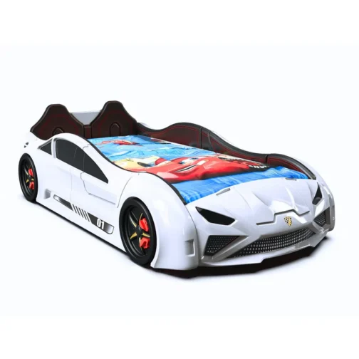 LAMBO Race Car Bed for Kids w/LED Lights & Sound Effects - Image 3