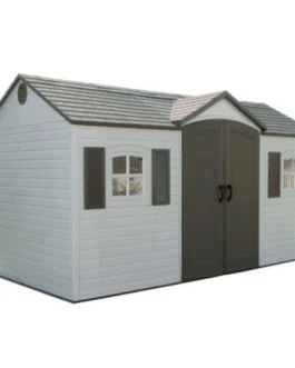 Lifetime 15×8 Plastic Garden Storage Shed Kit W/ Floor