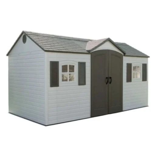 Lifetime 15×8 Plastic Garden Storage Shed Kit W/ Floor