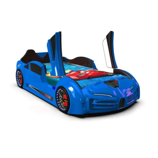 SPEEDY Race Car Bed for Kids w/LED Lights & Sounds Effects - Image 3