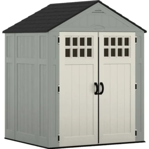 Suncast Everett® 6 ft. x 5 ft. Storage Shed – Dove Gray
