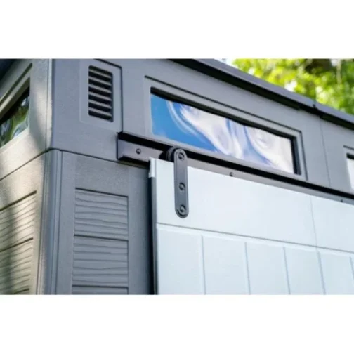 Suncast Modernist 10 ft. x 7 ft. Barn Door Storage Shed - Image 5