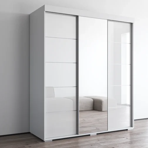 Aria 3D Wardrobe with Mirror - Image 3