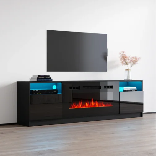 York 02 Fireplace TV Stand - Image 4