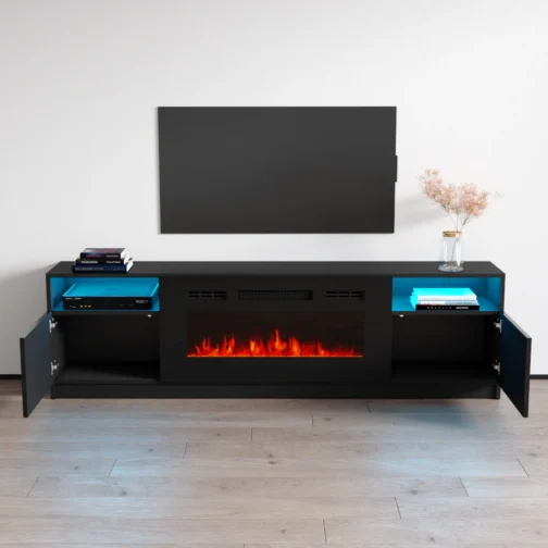 York 02 Fireplace TV Stand