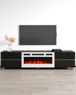 Bono 01 WH-EF Fireplace TV Stand