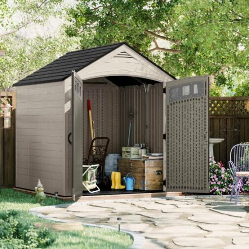 Suncast Vista® 7 ft. x 7 ft. Storage Shed - Image 3