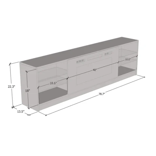 Boston WH01 Fireplace TV Stand - Image 5