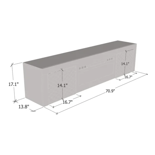 Dia WH-EF Floating Fireplace TV Stand - Image 3