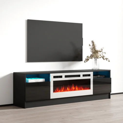 Duke 01 WH-EF Fireplace TV Stand - Image 5