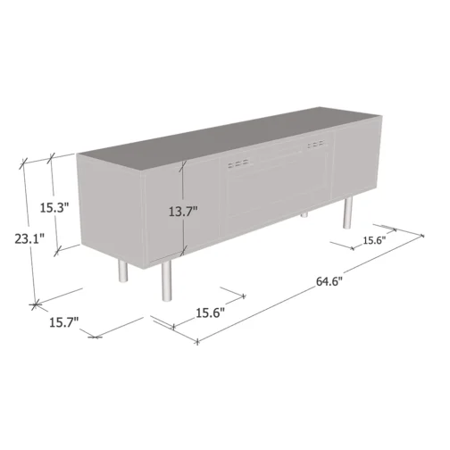 Goldie WH-EF Floating Fireplace TV Stand - Image 4