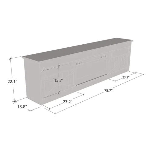 Granero BL-EF Fireplace TV Stand - Image 5