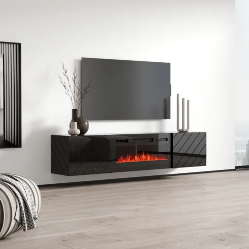 Luxe BL-EF Floating Fireplace TV Stand - Image 3